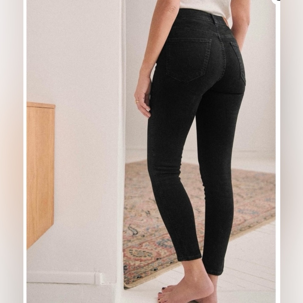 Sézane Organic Cotton Black Skinny Denim Jeans